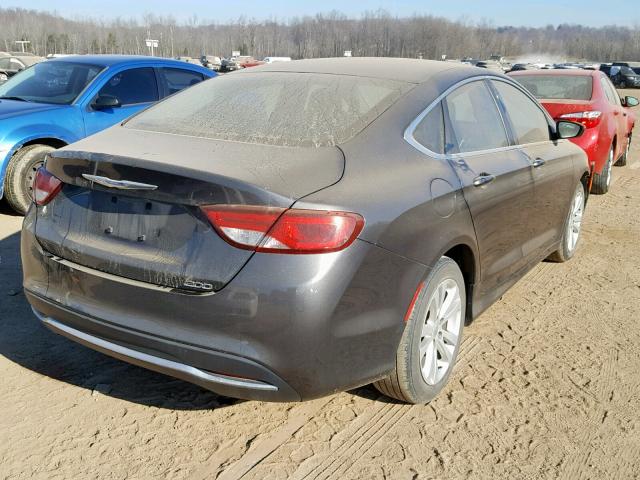 1C3CCCAB6FN613326 - 2015 CHRYSLER 200 LIMITE GRAY photo 4