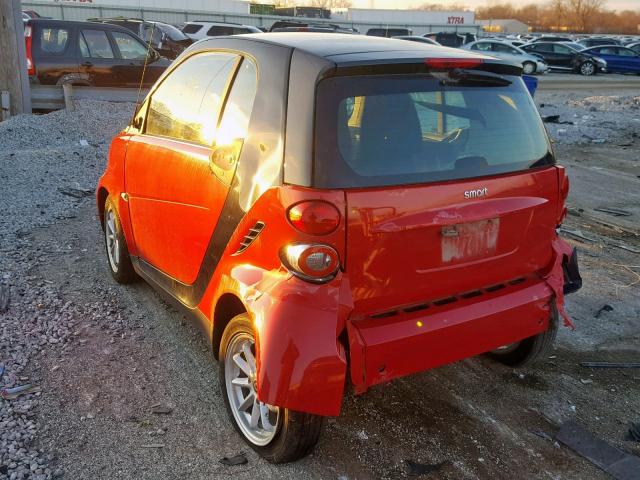 WMEEJ31X39K254076 - 2009 SMART FORTWO PUR RED photo 3