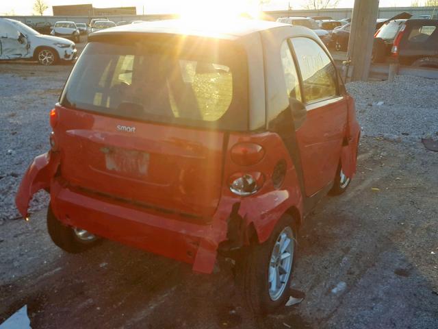 WMEEJ31X39K254076 - 2009 SMART FORTWO PUR RED photo 4