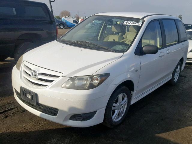 JM3LW28A250542221 - 2005 MAZDA MPV WAGON WHITE photo 2