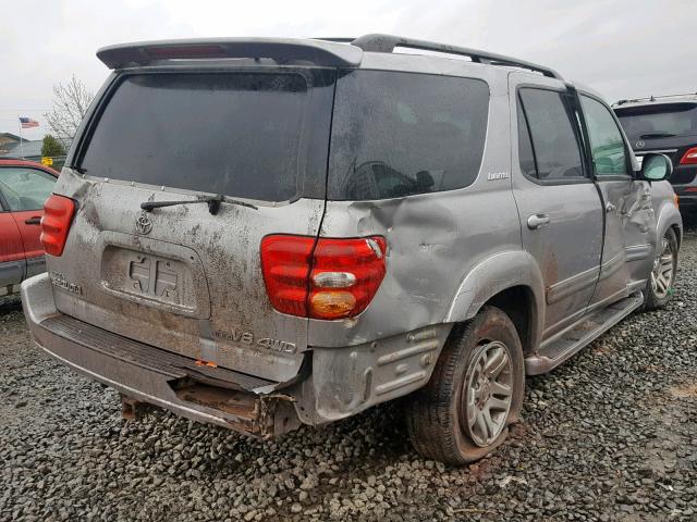 5TDBT48AX3S189231 - 2003 TOYOTA SEQUOIA LI SILVER photo 4