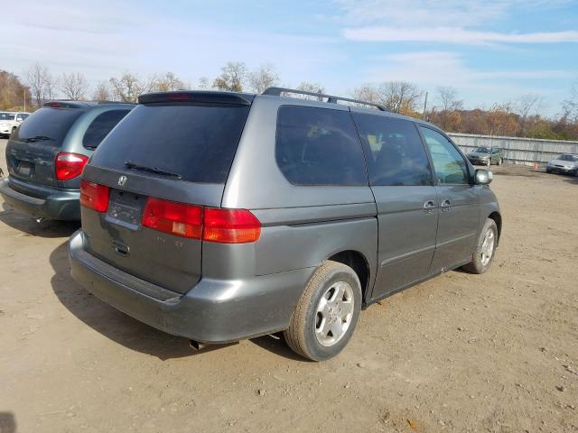 2HKRL18641H622506 - 2001 HONDA ODYSSEY EX GRAY photo 4