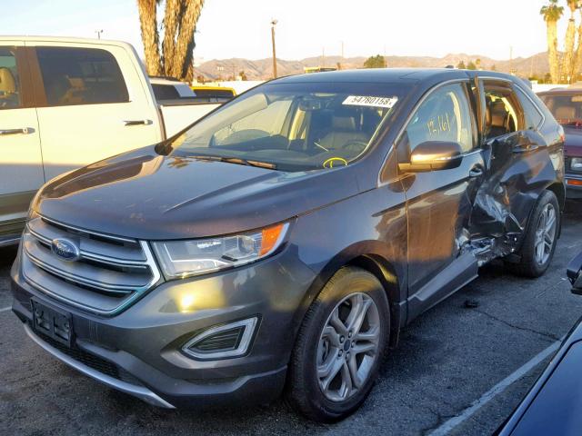 2FMPK4K90HBB69100 - 2017 FORD EDGE TITAN GRAY photo 2