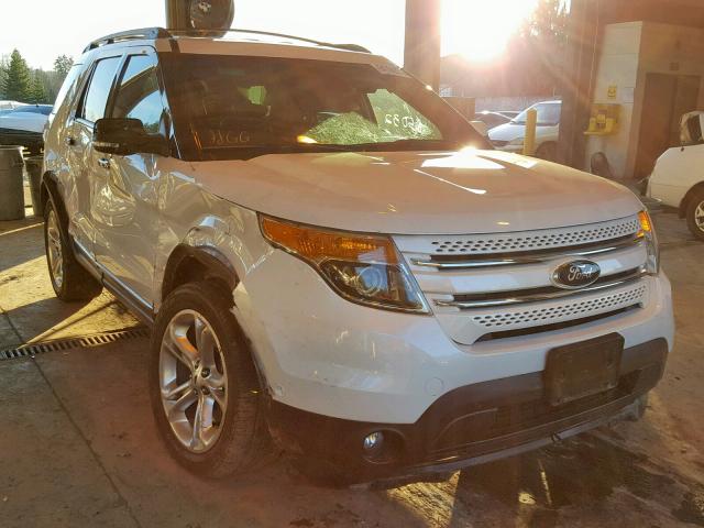 1FM5K8F86EGB67887 - 2014 FORD EXPLORER L WHITE photo 1