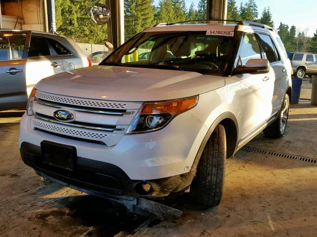 1FM5K8F86EGB67887 - 2014 FORD EXPLORER L WHITE photo 2