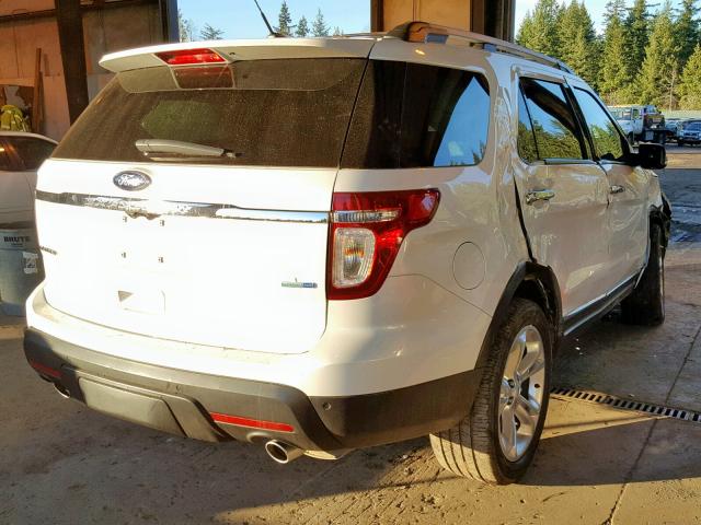 1FM5K8F86EGB67887 - 2014 FORD EXPLORER L WHITE photo 4