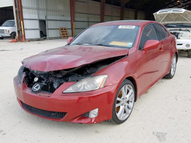 JTHBK262262012427 - 2006 LEXUS IS 250 MAROON photo 2