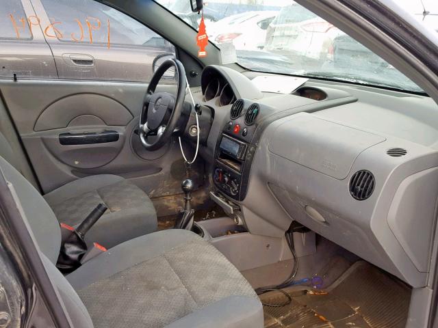 KL1TJ62684B209857 - 2004 CHEVROLET AVEO LS BLACK photo 5