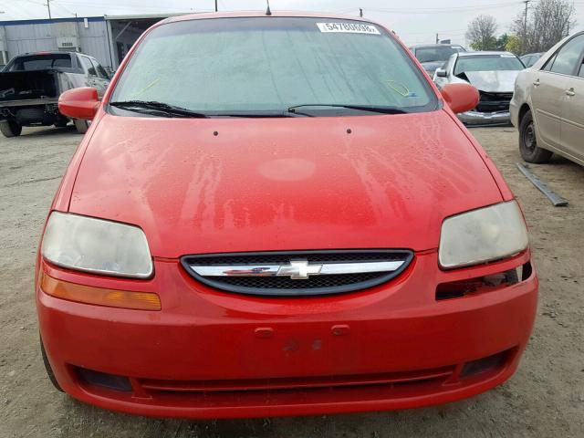 KL1TD52624B198226 - 2004 CHEVROLET AVEO RED photo 10