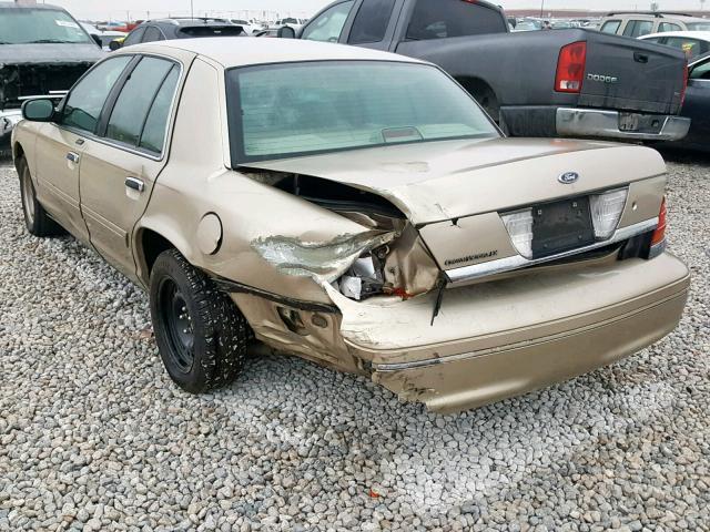 2FAFP74W9XX166399 - 1999 FORD CROWN VICT GOLD photo 3