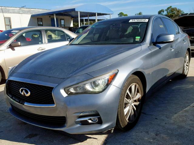 JN1BV7AP7FM342936 - 2015 INFINITI Q50 BASE BLUE photo 2