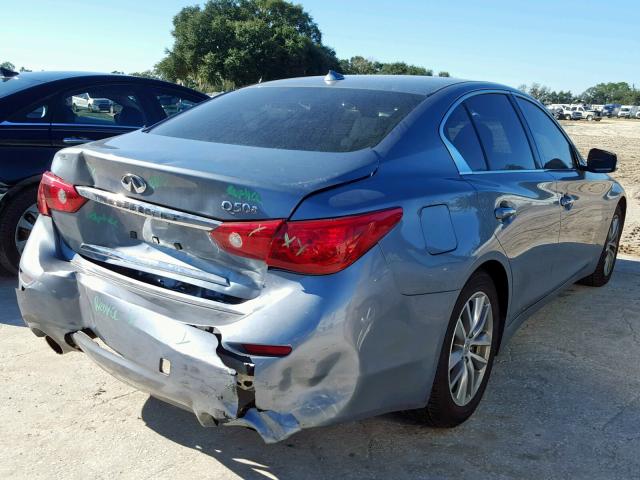 JN1BV7AP7FM342936 - 2015 INFINITI Q50 BASE BLUE photo 4