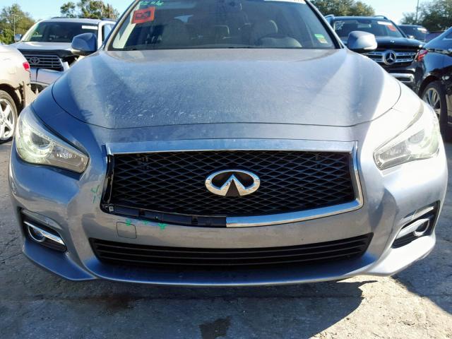 JN1BV7AP7FM342936 - 2015 INFINITI Q50 BASE BLUE photo 9