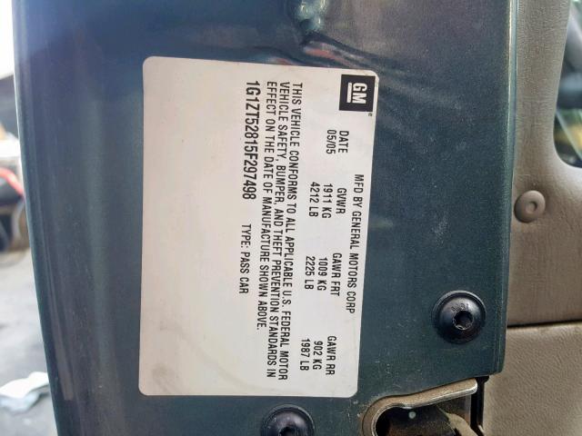 1G1ZT52815F297498 - 2005 CHEVROLET MALIBU LS 灰色 照片 10