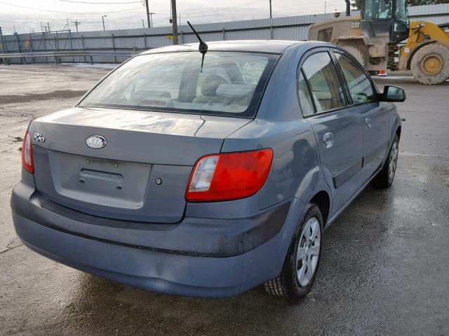 KNADE123666035502 - 2006 KIA RIO BLUE photo 4