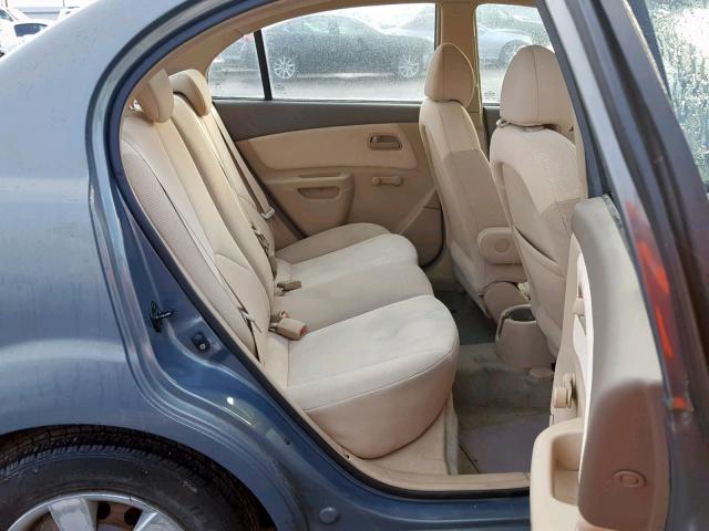 KNADE123666035502 - 2006 KIA RIO BLUE photo 6