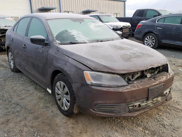 3VW1K7AJ7EM321923 - 2014 VOLKSWAGEN JETTA BASE BROWN photo 1