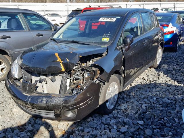 3N1BC1CP2CL364350 - 2012 NISSAN VERSA S BLACK photo 2