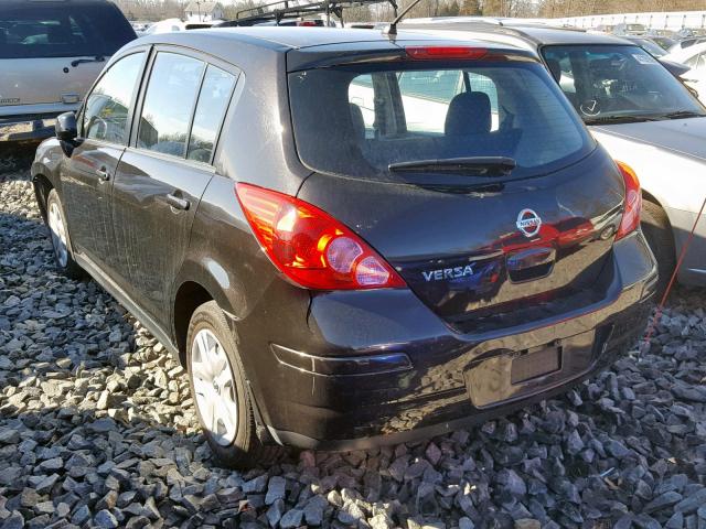 3N1BC1CP2CL364350 - 2012 NISSAN VERSA S BLACK photo 3