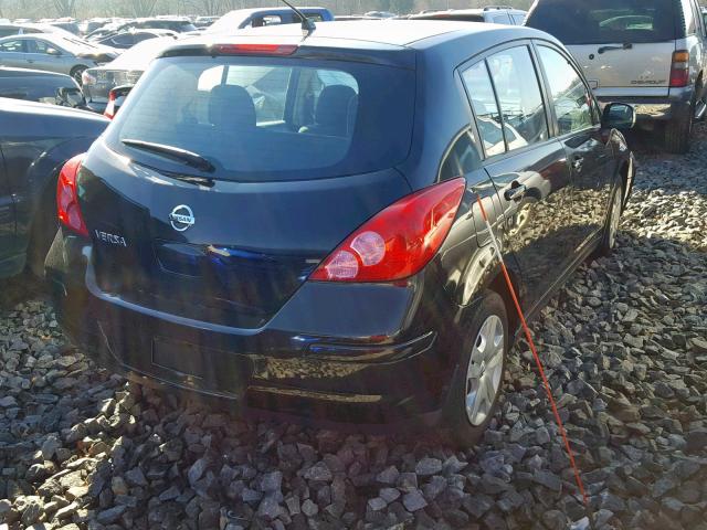 3N1BC1CP2CL364350 - 2012 NISSAN VERSA S BLACK photo 4