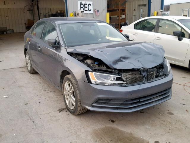 3VW3A7AJ7FM228977 - 2015 VOLKSWAGEN JETTA TDI GRAY photo 1