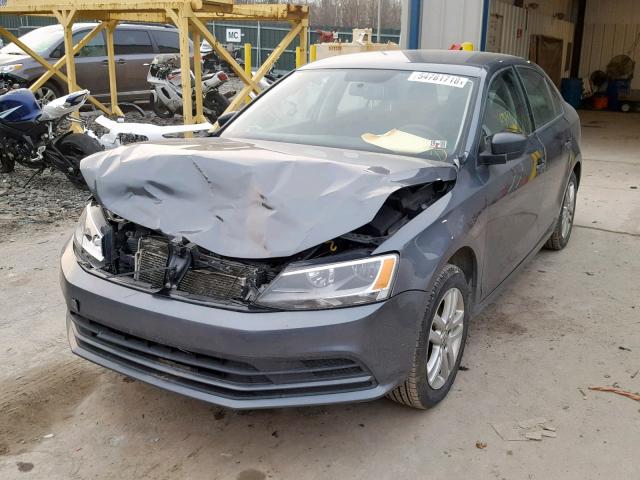 3VW3A7AJ7FM228977 - 2015 VOLKSWAGEN JETTA TDI GRAY photo 2