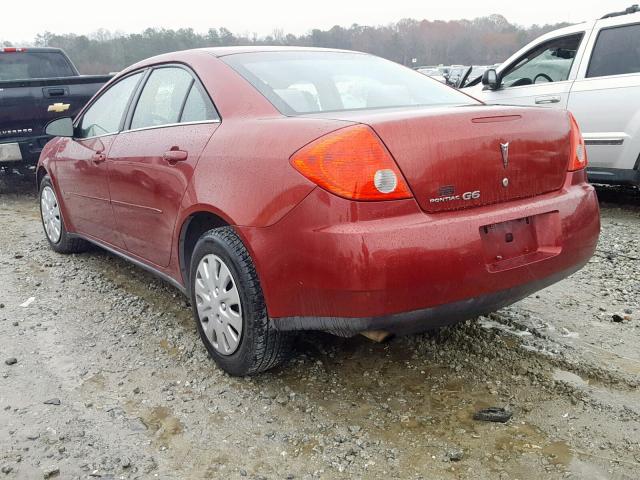 1G2ZF57B384268656 - 2008 PONTIAC G6 VALUE L BURGUNDY photo 3