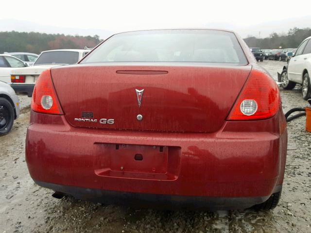 1G2ZF57B384268656 - 2008 PONTIAC G6 VALUE L BURGUNDY photo 9