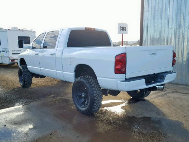 3D7KS29A77G837771 - 2007 DODGE RAM 2500 WHITE photo 3