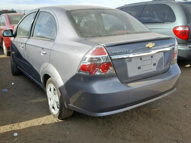 KL1TG5DE5BB247203 - 2011 CHEVROLET AVEO LT SILVER photo 3