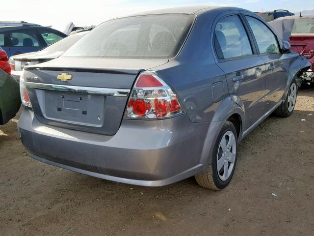 KL1TG5DE5BB247203 - 2011 CHEVROLET AVEO LT SILVER photo 4