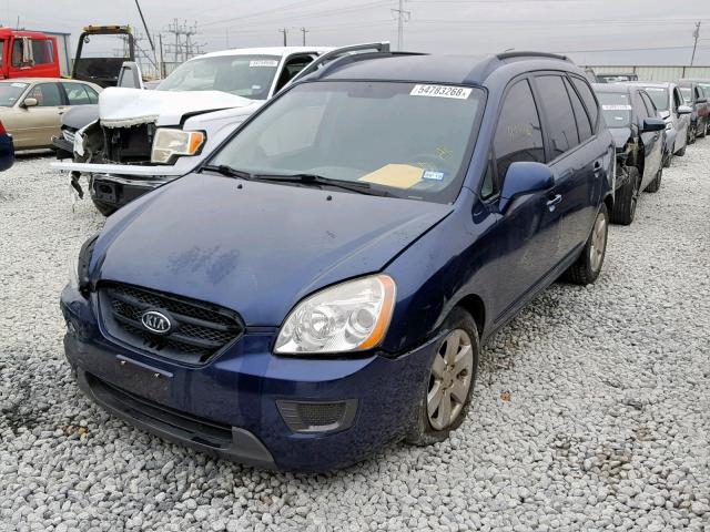 KNAFG526677100963 - 2007 KIA RONDO LX BLUE photo 2