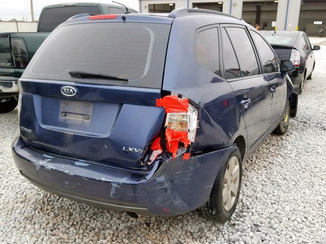 KNAFG526677100963 - 2007 KIA RONDO LX BLUE photo 4