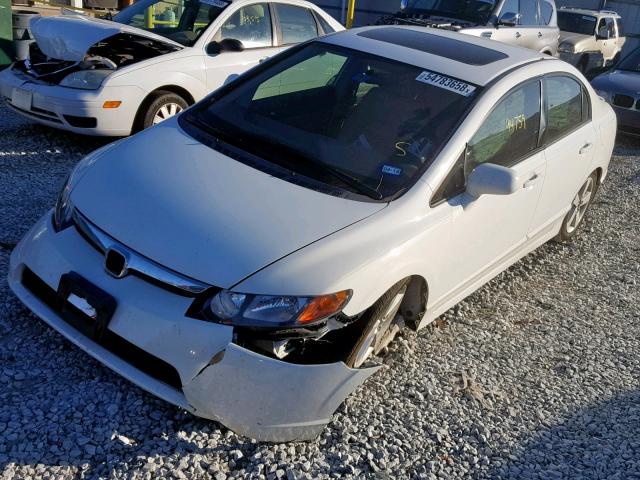 2HGFA16928H356526 - 2008 HONDA CIVIC EXL WHITE photo 2