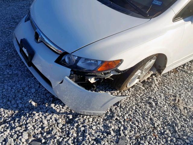 2HGFA16928H356526 - 2008 HONDA CIVIC EXL WHITE photo 9