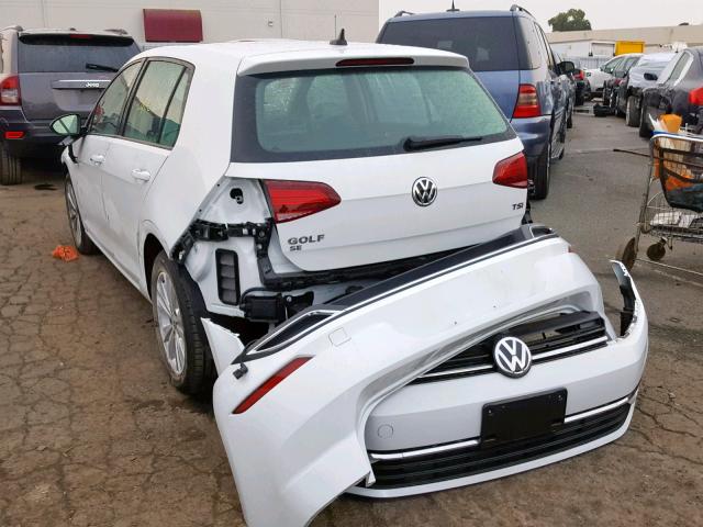 3VWG17AU0JM284294 - 2018 VOLKSWAGEN GOLF COMFO WHITE photo 3