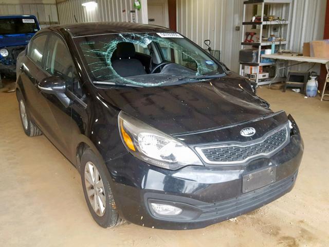 KNADN4A32D6211297 - 2013 KIA RIO EX BLACK photo 1