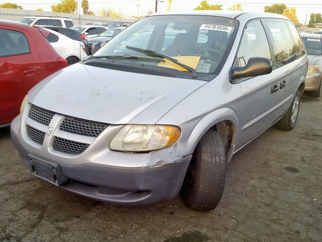 1B4GP25B51B179977 - 2001 DODGE CARAVAN SE GRAY photo 2