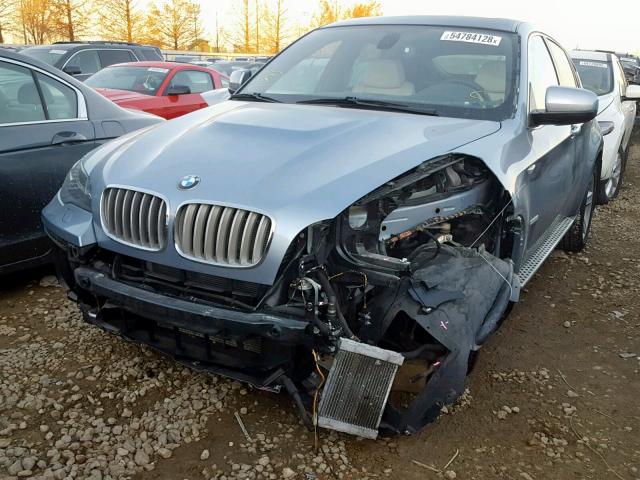 5UXFH0C53ALC66155 - 2010 BMW X6 HYBRID BLUE photo 2