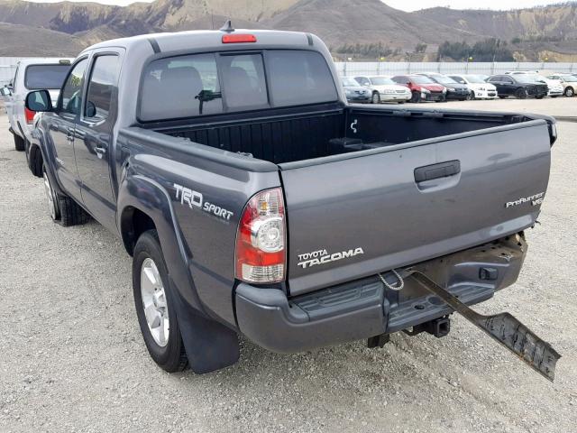 3TMJU4GN0EM170039 - 2014 TOYOTA TACOMA DOU CHARCOAL photo 3