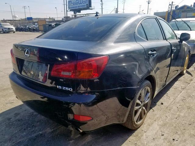 JTHBK262175045211 - 2007 LEXUS IS 250 BLACK photo 4