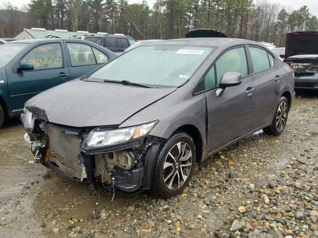 2HGFB2F91DH518658 - 2013 HONDA CIVIC EXL GRAY photo 2