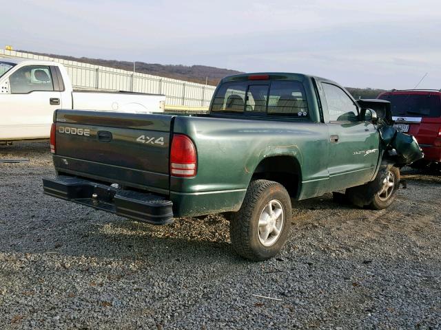 1B7GG26X3YS518291 - 2000 DODGE DAKOTA GREEN photo 4