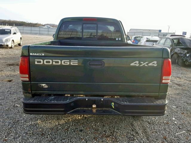 1B7GG26X3YS518291 - 2000 DODGE DAKOTA GREEN photo 6