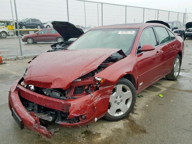 2G1WD58CX79240742 - 2007 CHEVROLET IMPALA SUP წითელი ფოტო 2