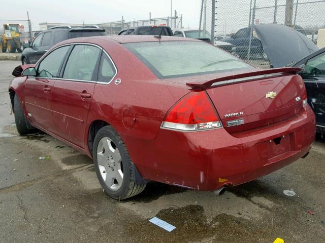 2G1WD58CX79240742 - 2007 CHEVROLET IMPALA SUP RED photo 3