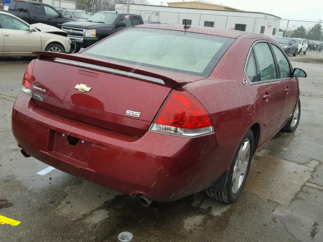 2G1WD58CX79240742 - 2007 CHEVROLET IMPALA SUP RED photo 4