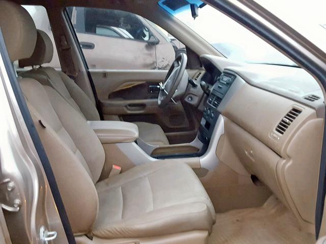 5FNYF28116B040592 - 2006 HONDA PILOT LX GOLD photo 5