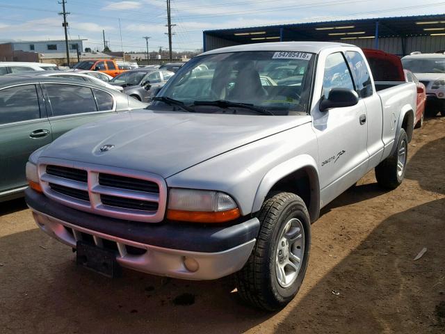 1B7GG22X01S288527 - 2001 DODGE DAKOTA SILVER photo 2