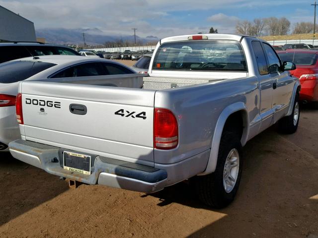 1B7GG22X01S288527 - 2001 DODGE DAKOTA SILVER photo 4